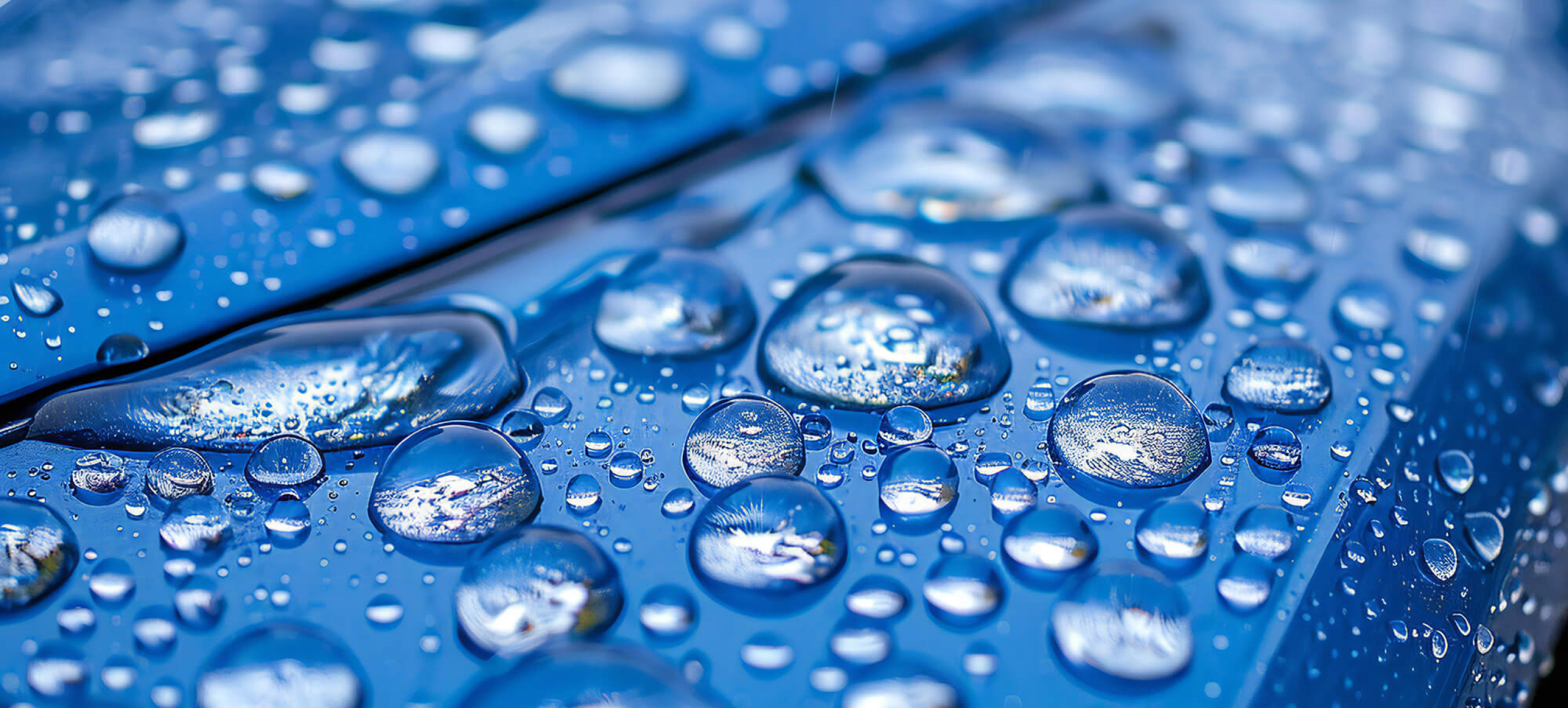 水滴が防水されている様子の画像